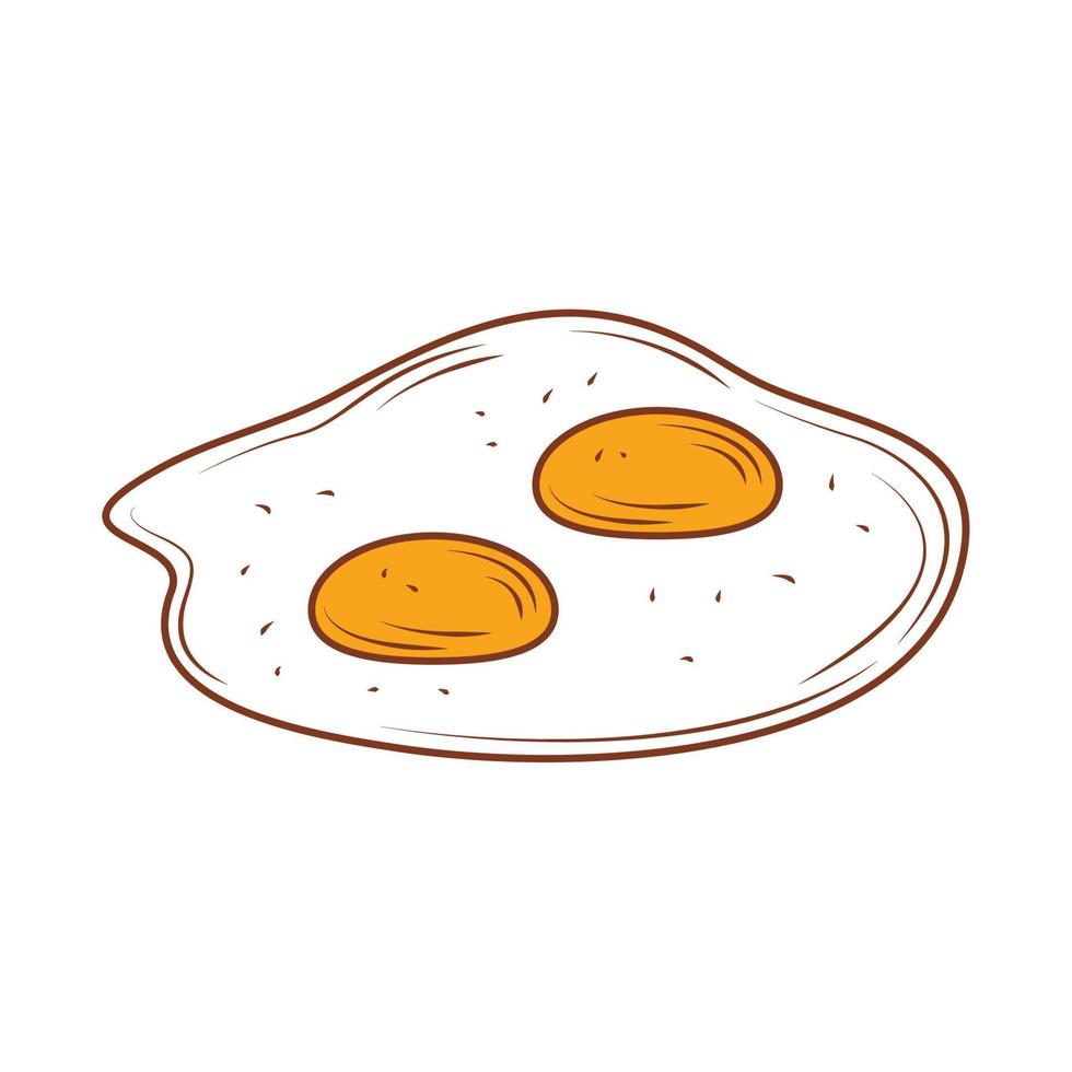 petit-déjeuner aux œufs au plat vecteur