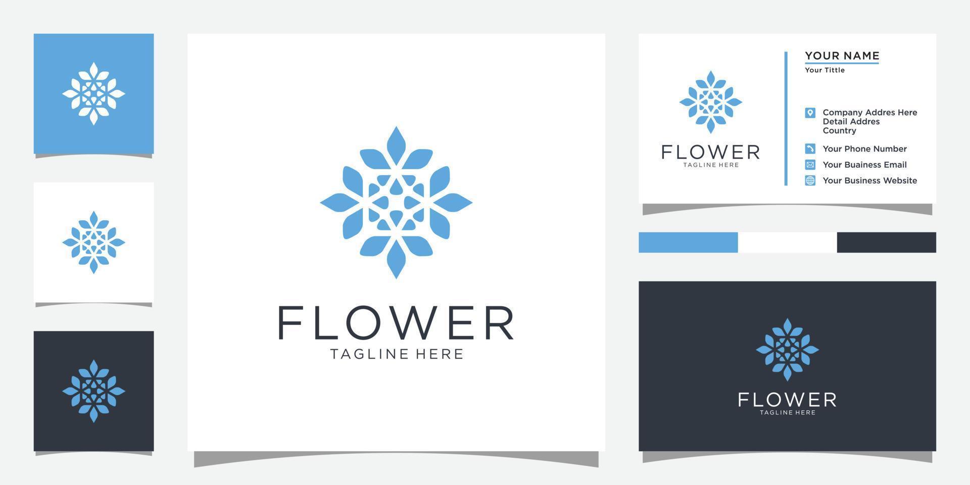 modèle de conception de vecteur de logo fleur.