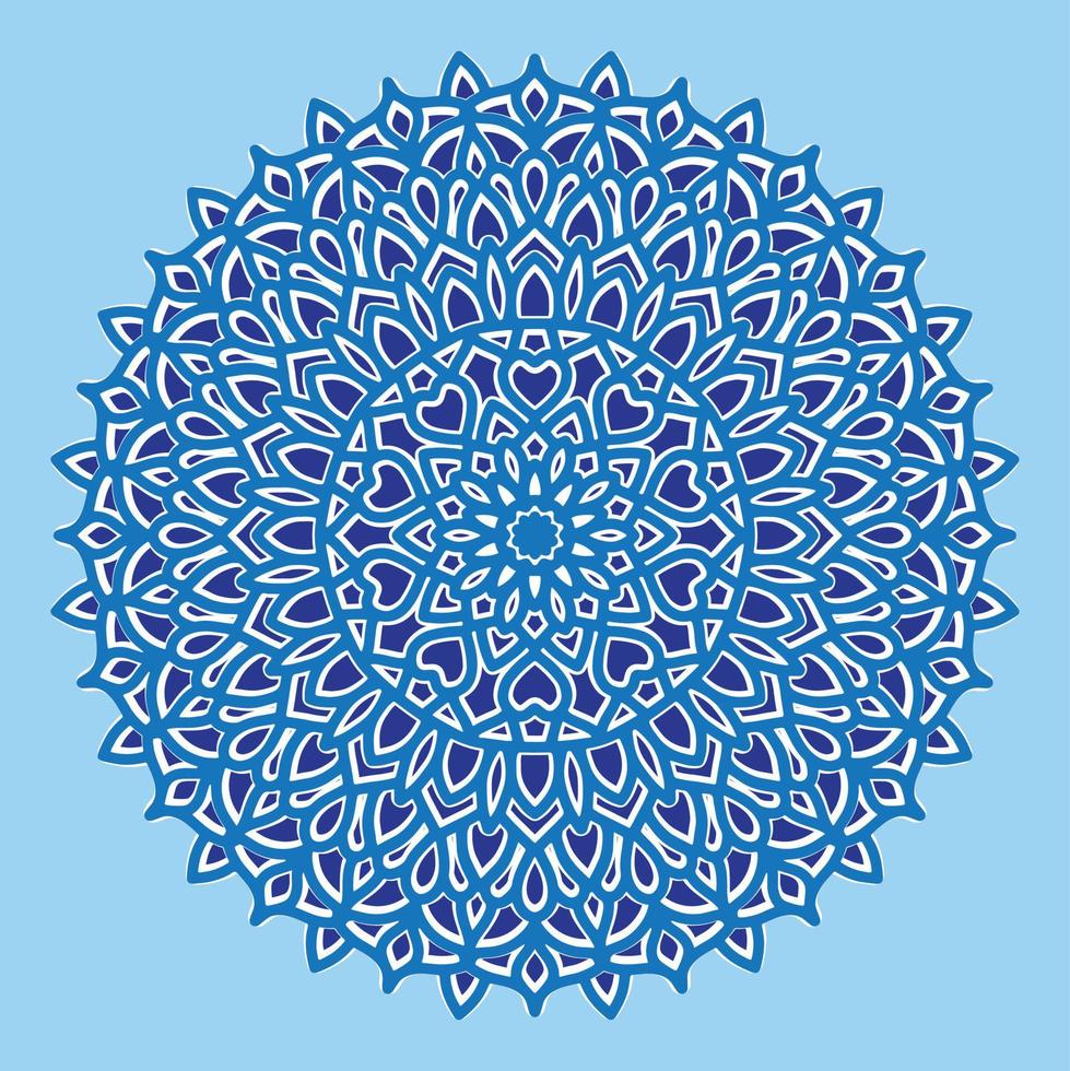 motif de mandala 3d découpé au laser. mandala islamique 3d vecteur