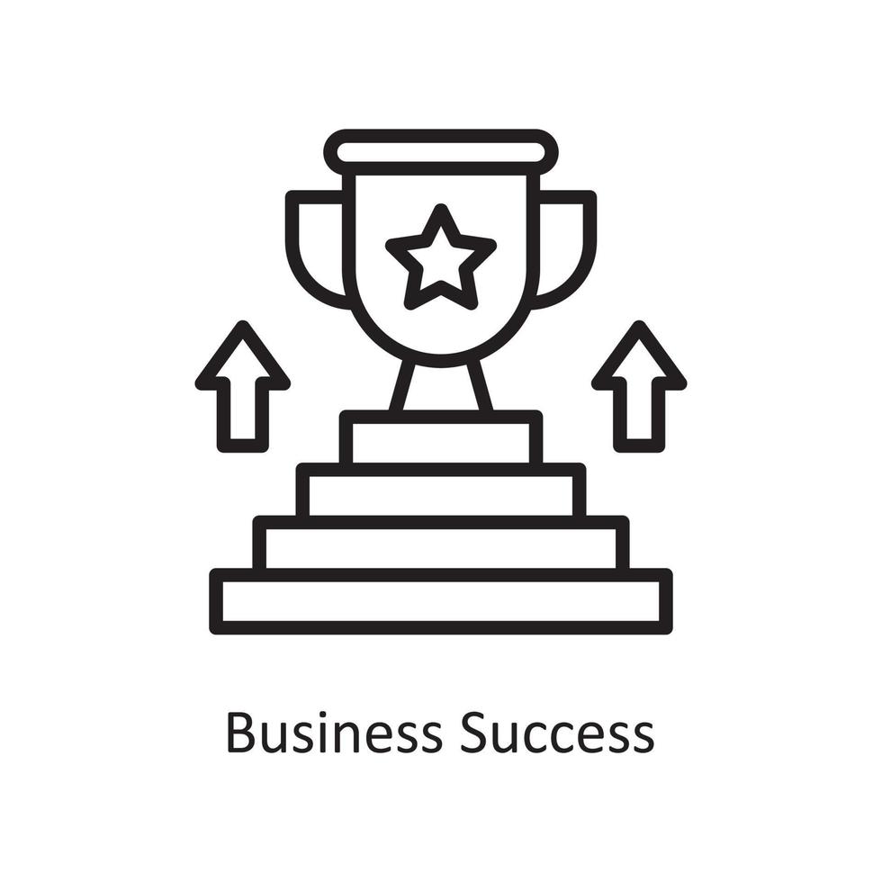 illustration de conception d'icône de contour de vecteur de succès commercial. symbole des affaires et des finances sur fond blanc fichier eps 10