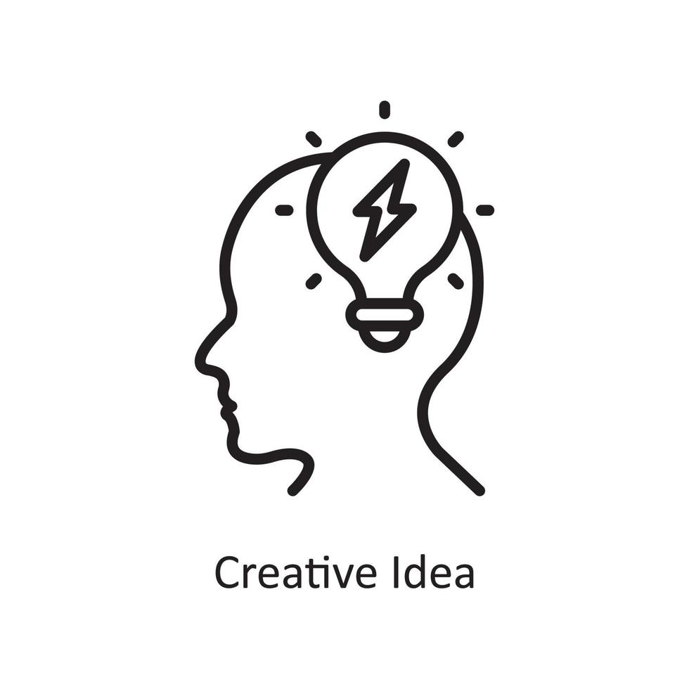 illustration de conception d'icône de contour de vecteur d'idée créative. symbole des affaires et des finances sur fond blanc fichier eps 10