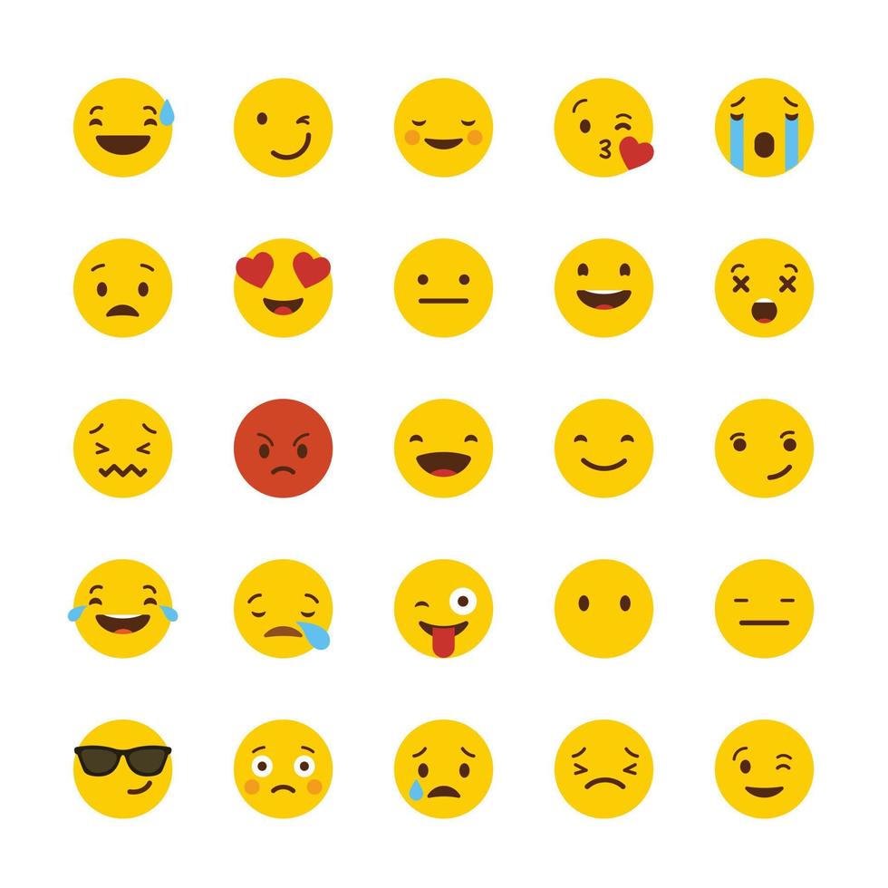 vecteur de conception de jeu d'icônes emoji