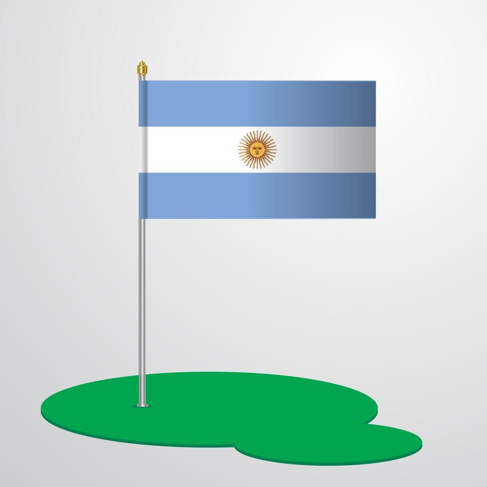 mât de drapeau argentin vecteur