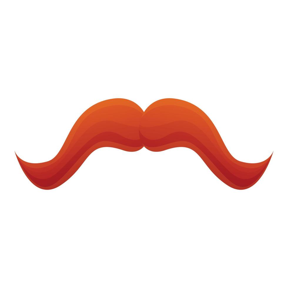 icône de moustaches faciales, style cartoon vecteur