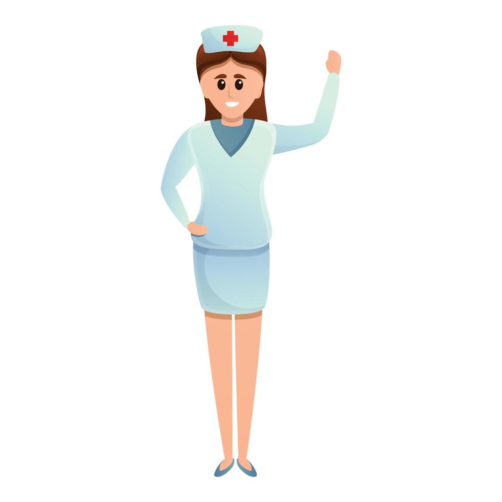 icône d'infirmière sexy, style cartoon vecteur