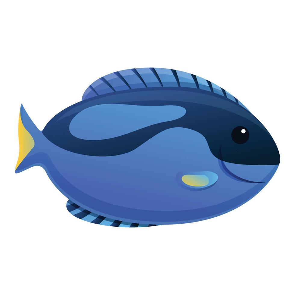 icône de poissons exotiques de la faune, style cartoon vecteur