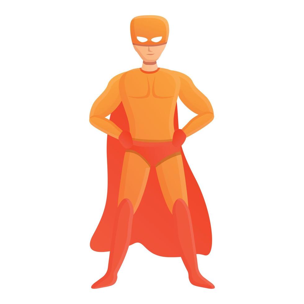 icône de masque de super-héros, style cartoon vecteur