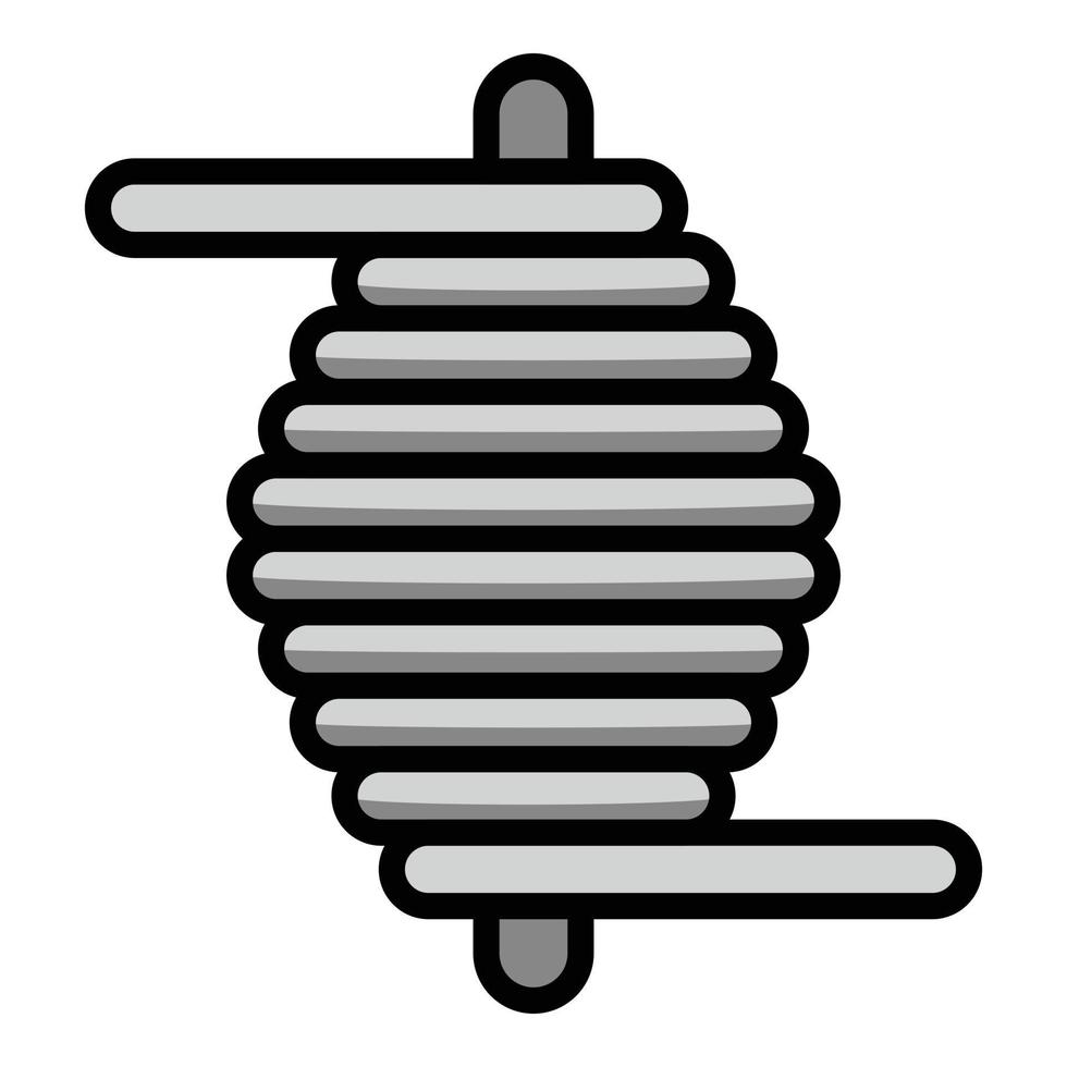icône de bobine d'acier, style de contour vecteur
