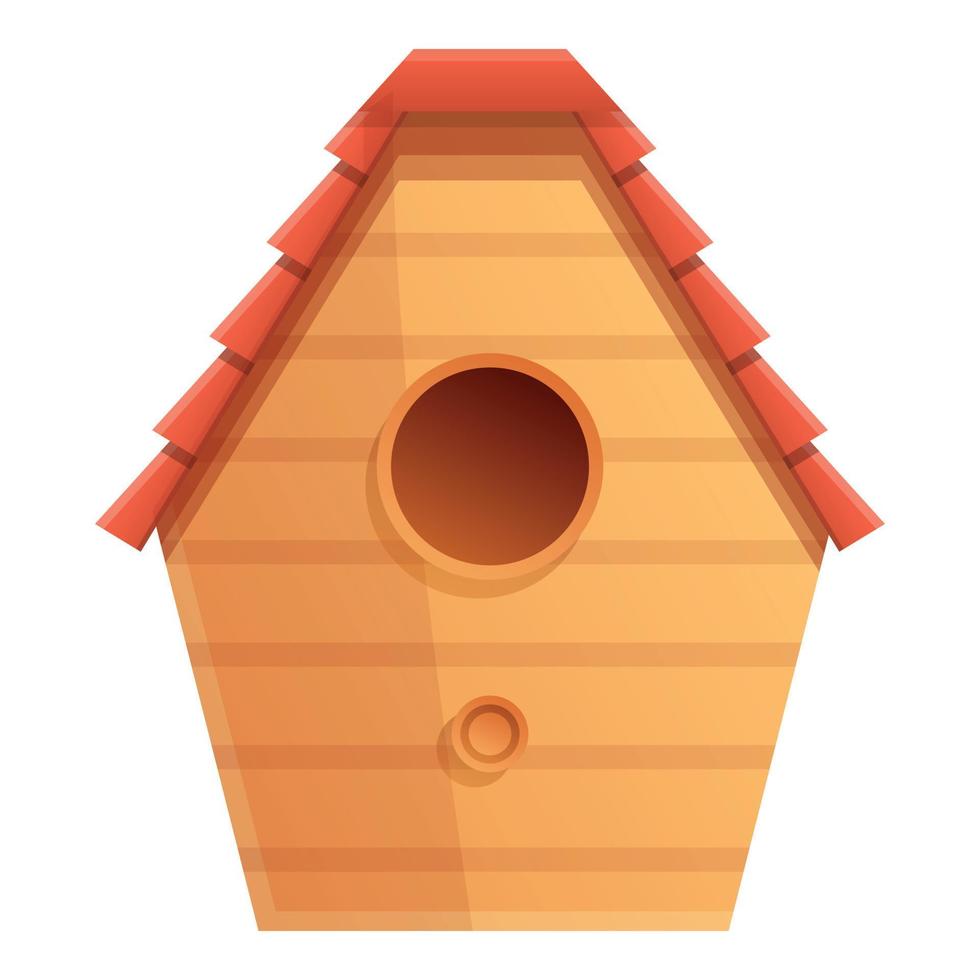 icône de forme de maison d'oiseau, style cartoon vecteur
