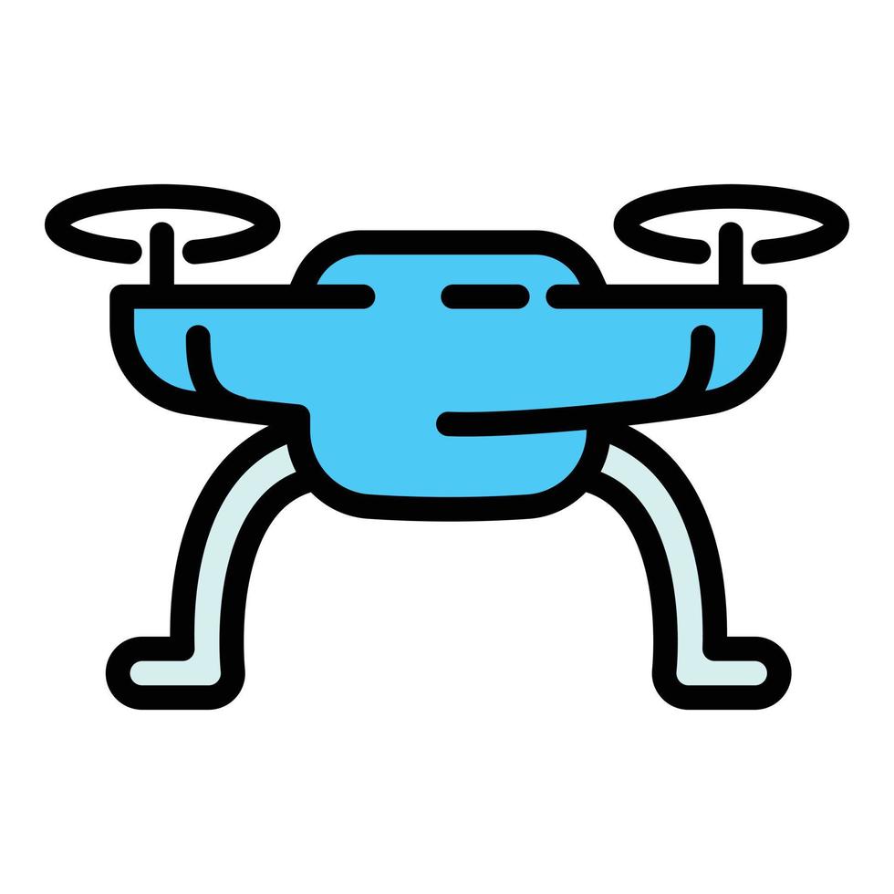 icône de drone moderne, style de contour vecteur