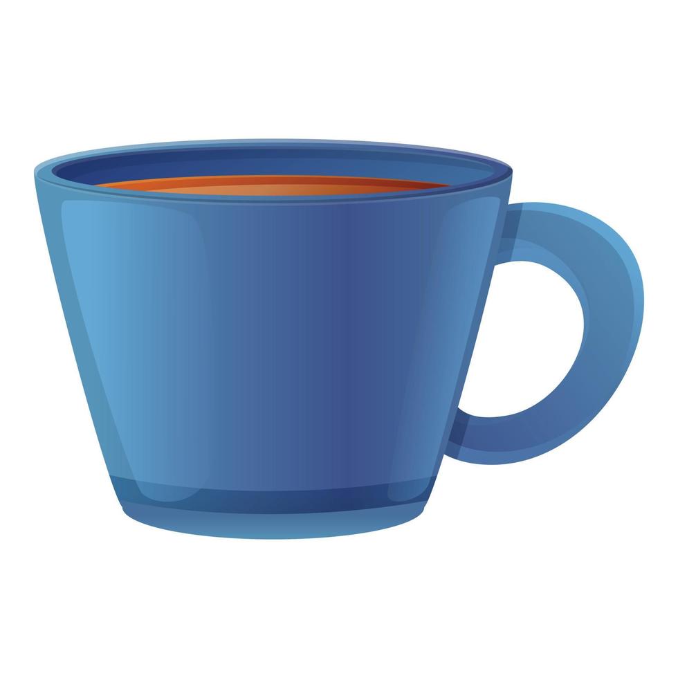 icône de tasse de thé bleu, style cartoon vecteur