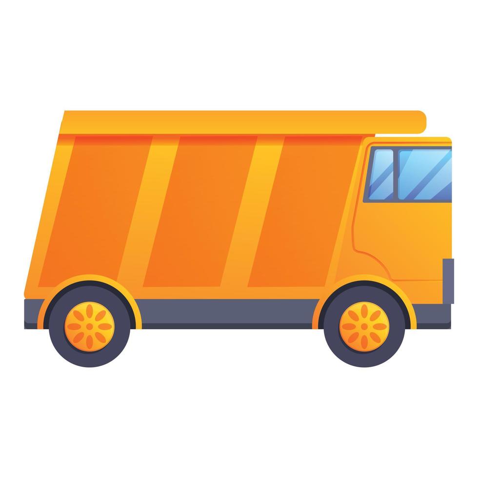 icône de camion de pourboire, style cartoon vecteur