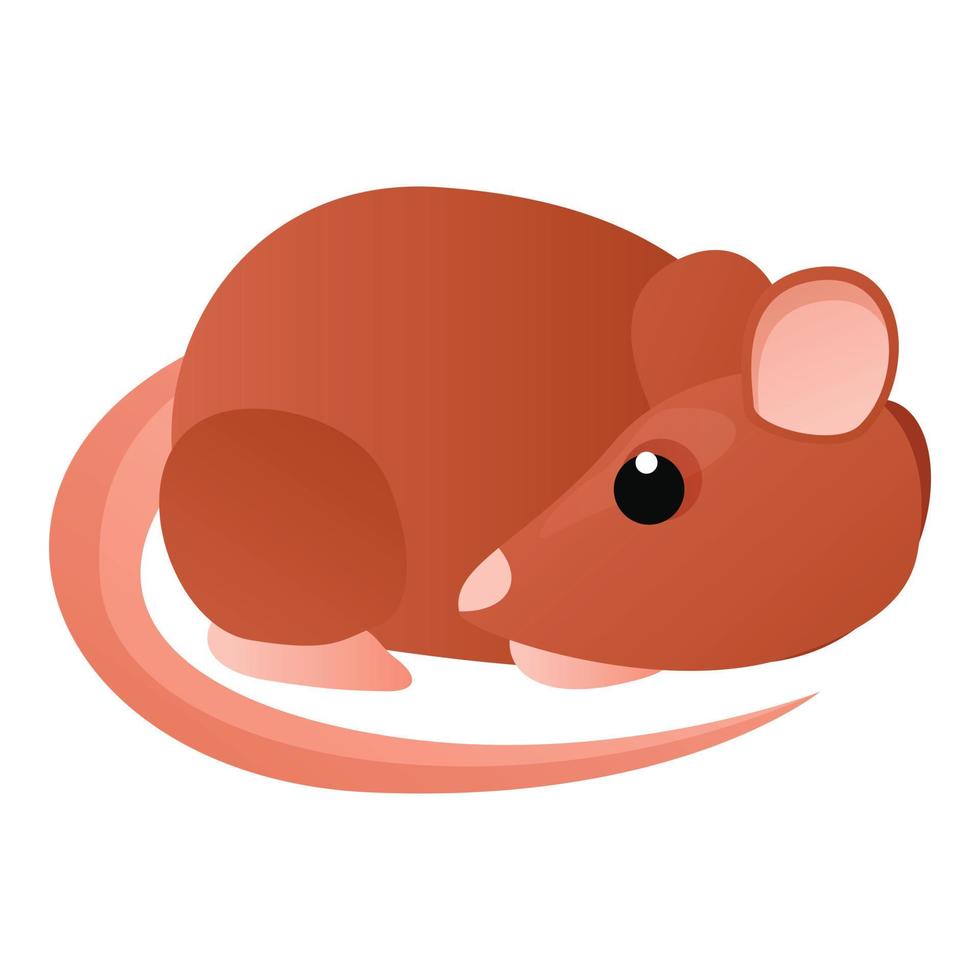icône de rat endormi, style cartoon vecteur