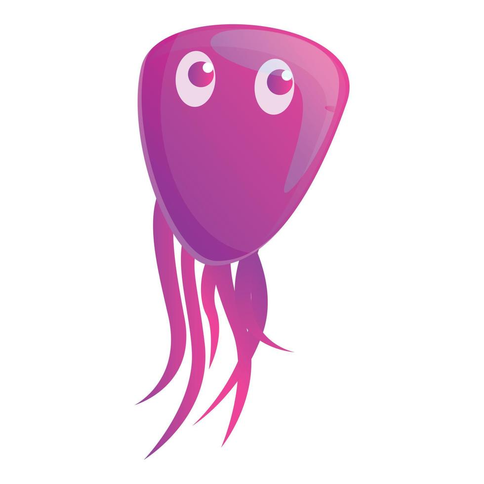 icône de parasite marin, style cartoon vecteur