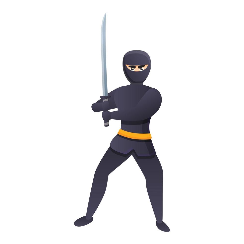 icône de katana ninja, style dessin animé vecteur