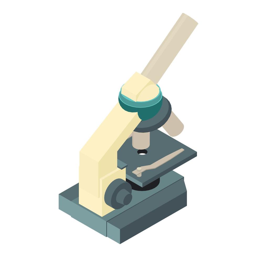 icône de microscope d'éducation, style isométrique vecteur