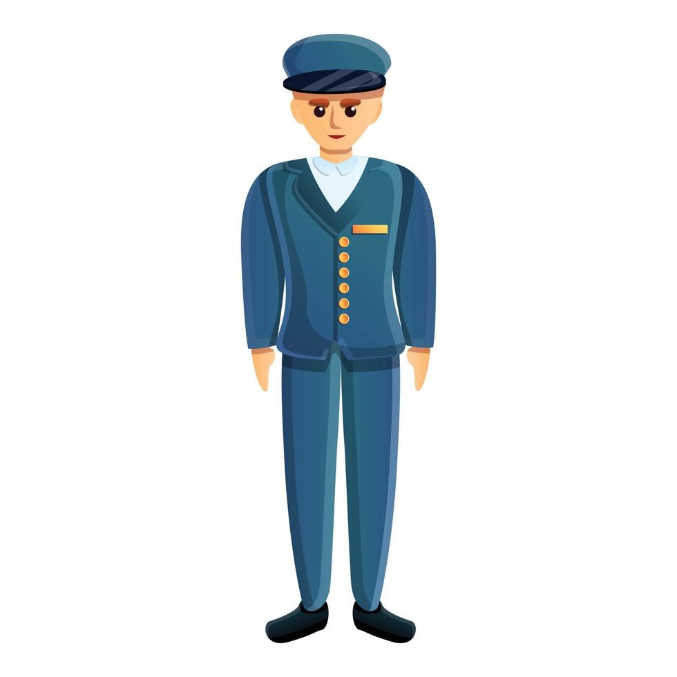 icône d'uniforme bleu soldat, style cartoon vecteur