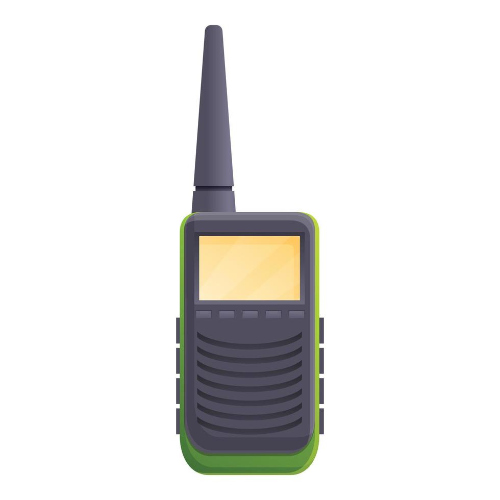 icône de talkie-walkie militaire, style cartoon vecteur