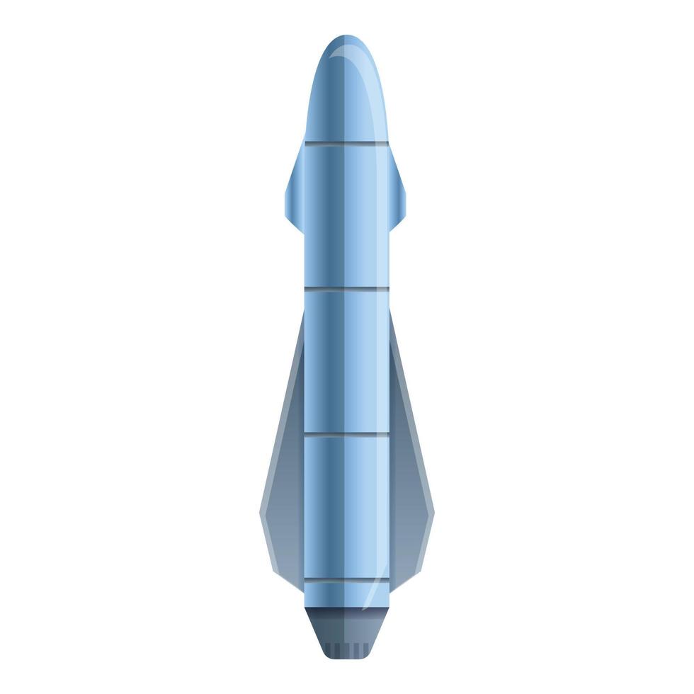icône de missile à la bombe, style cartoon vecteur
