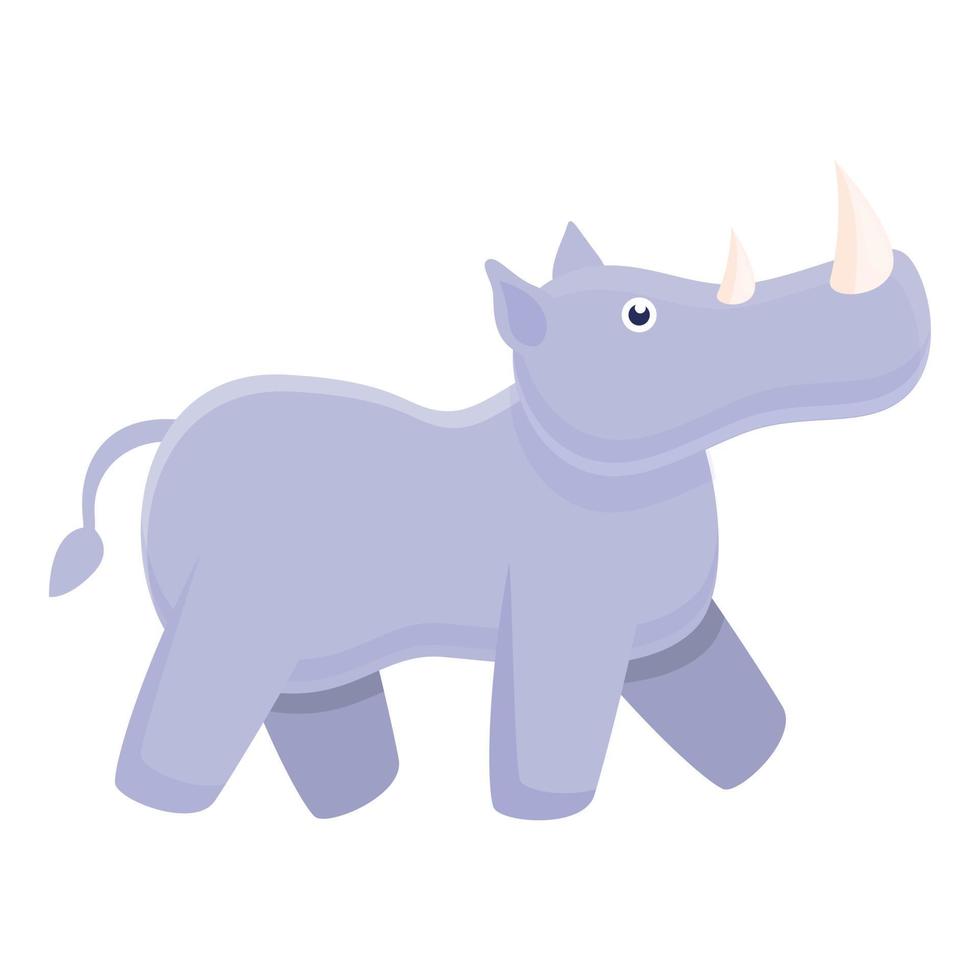 icône de bébé rhinocéros, style cartoon vecteur
