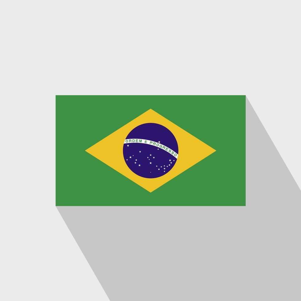 vecteur de conception d'ombre portée du drapeau du brésil