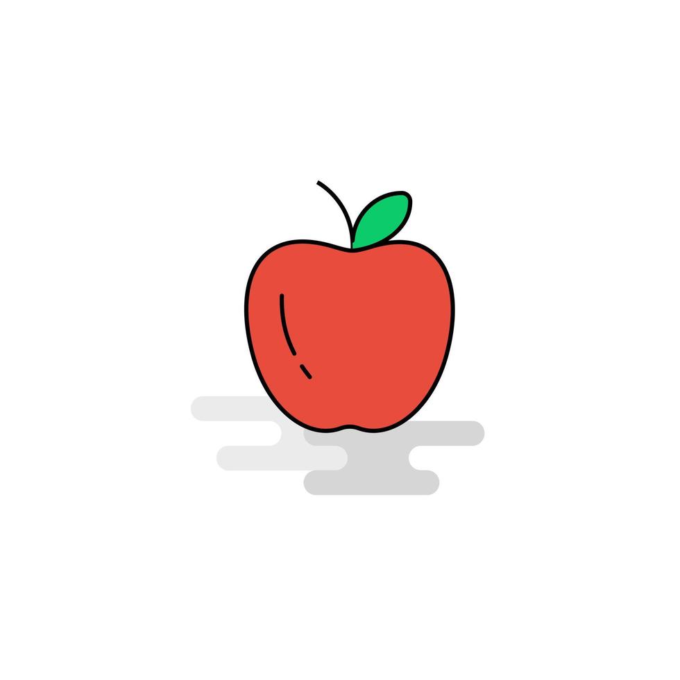 vecteur d'icône de pomme plate