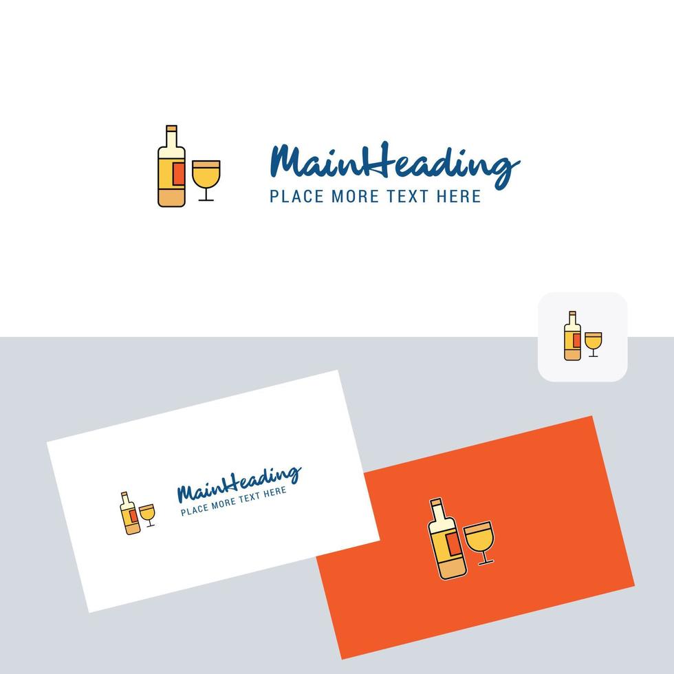 logotype de vecteur de boissons avec modèle de carte de visite vecteur d'identité d'entreprise élégant