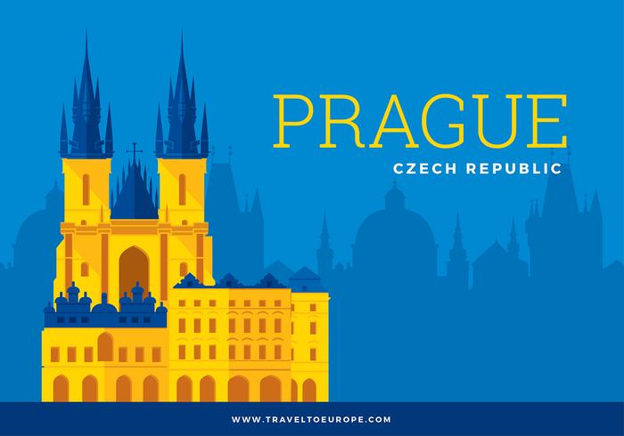 Gratuit Prague Template Vecteur