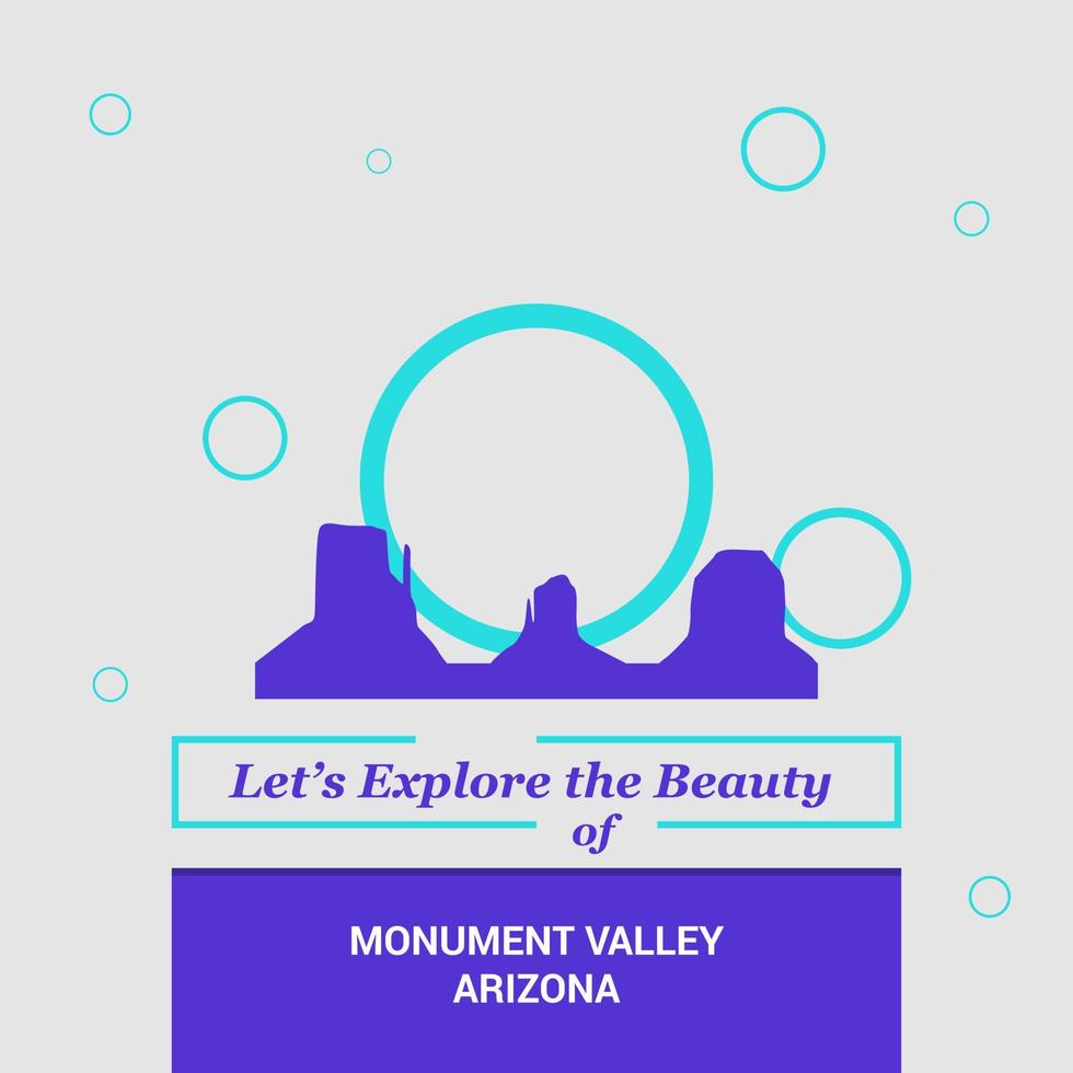 explorons la beauté des monuments nationaux de monument valley arizona usa vecteur
