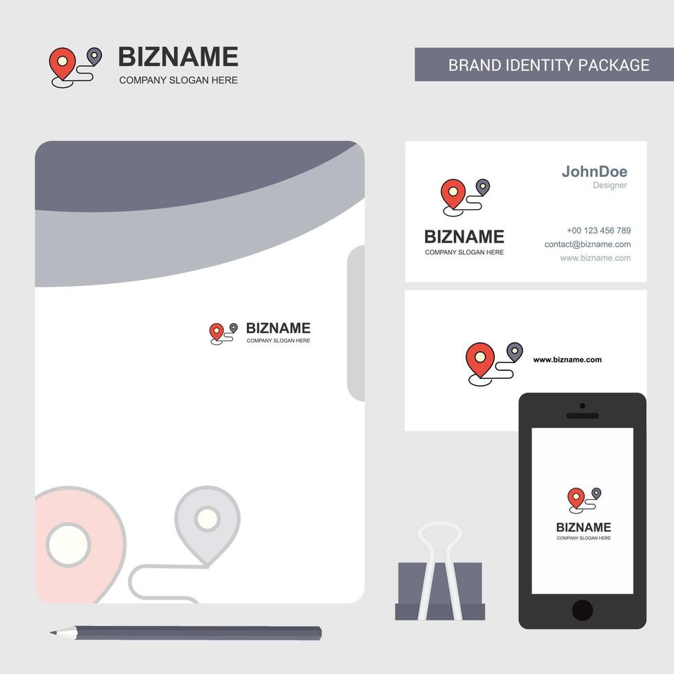 carte route entreprise logo fichier couverture carte de visite et application mobile conception illustration vectorielle vecteur