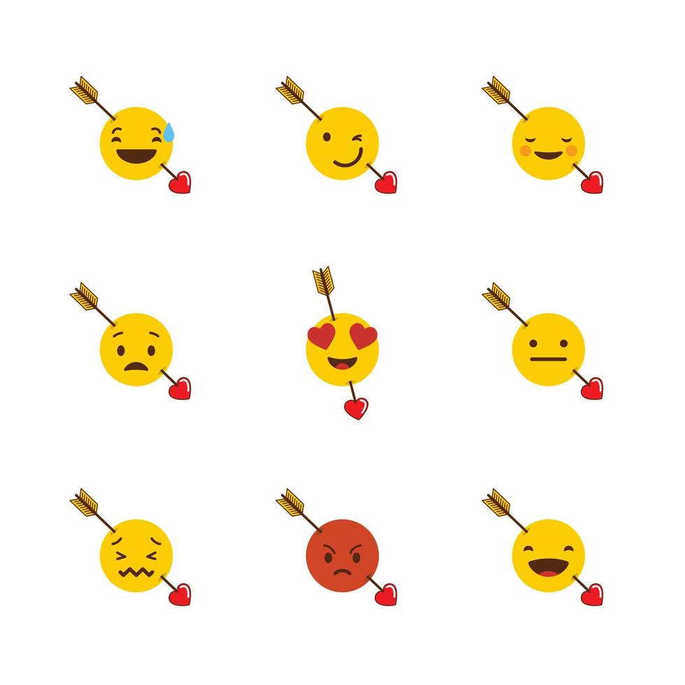 vecteur de conception de jeu d'emojis