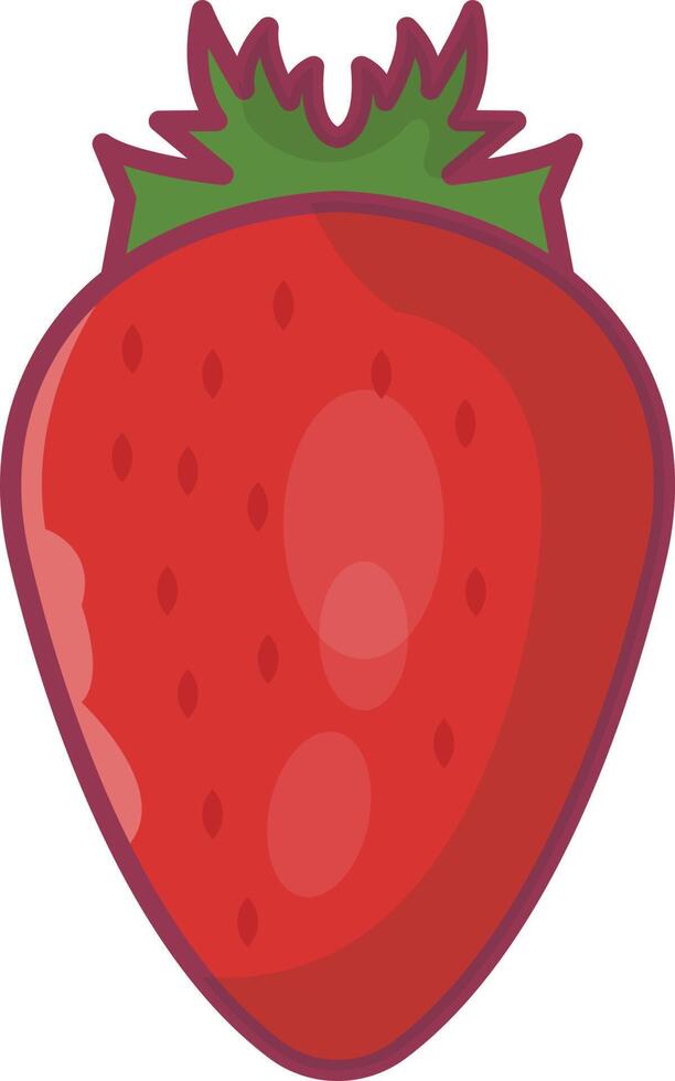 illustration vectorielle de fraise sur fond.symboles de qualité premium.icônes vectorielles pour le concept et la conception graphique. vecteur