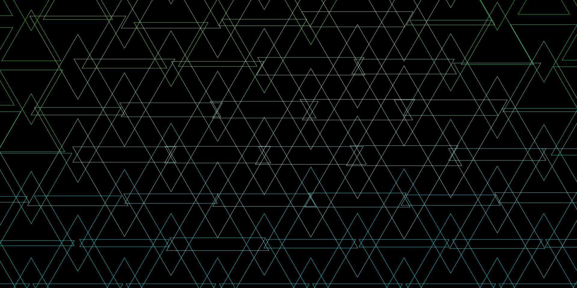 fond de vecteur bleu foncé, vert avec des triangles.