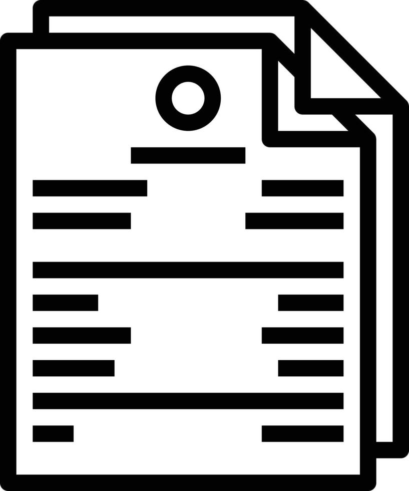 Réception de facture tva fiscale sur papier - icône de contour vecteur
