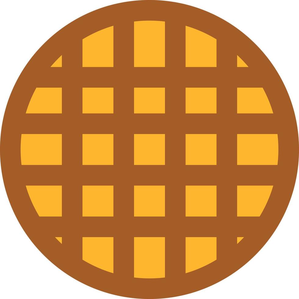 boulangerie alimentaire gaufre - icône plate vecteur