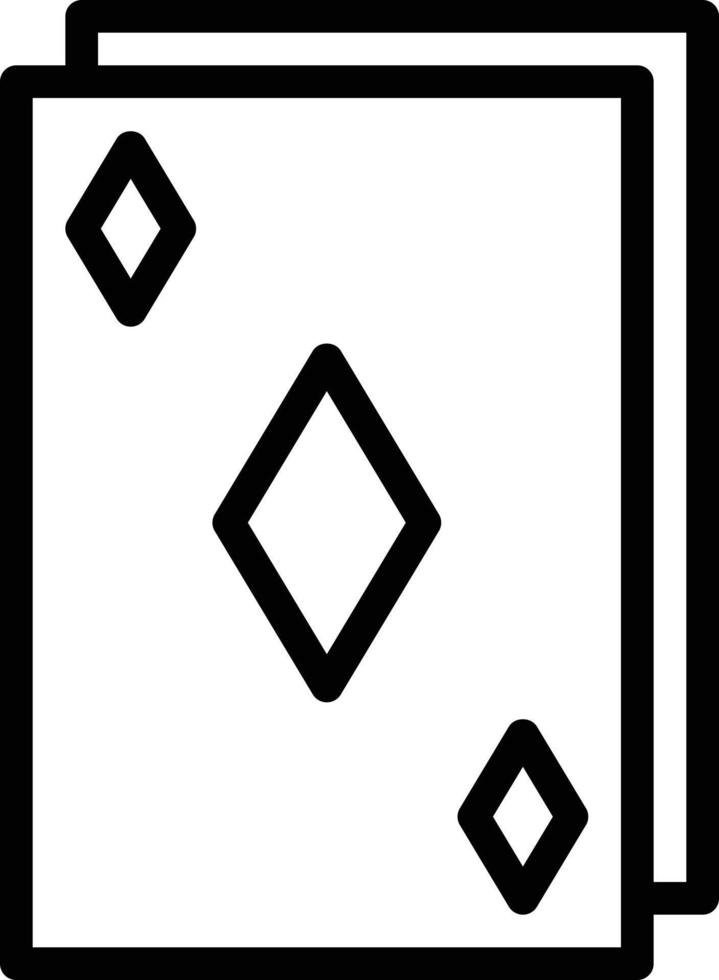 jeu de cartes jeu de société diamant - icône de contour vecteur