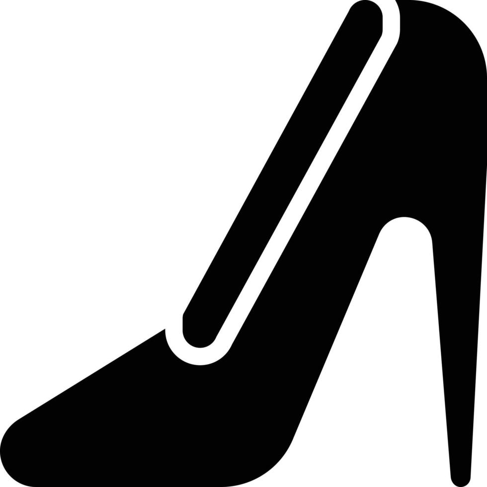 chaussures élégantes à talons hauts mariage mariée - icône solide vecteur