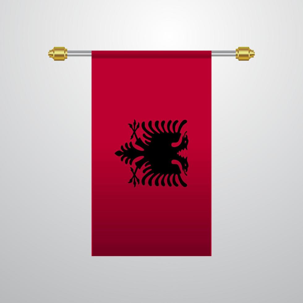 drapeau suspendu albanie vecteur