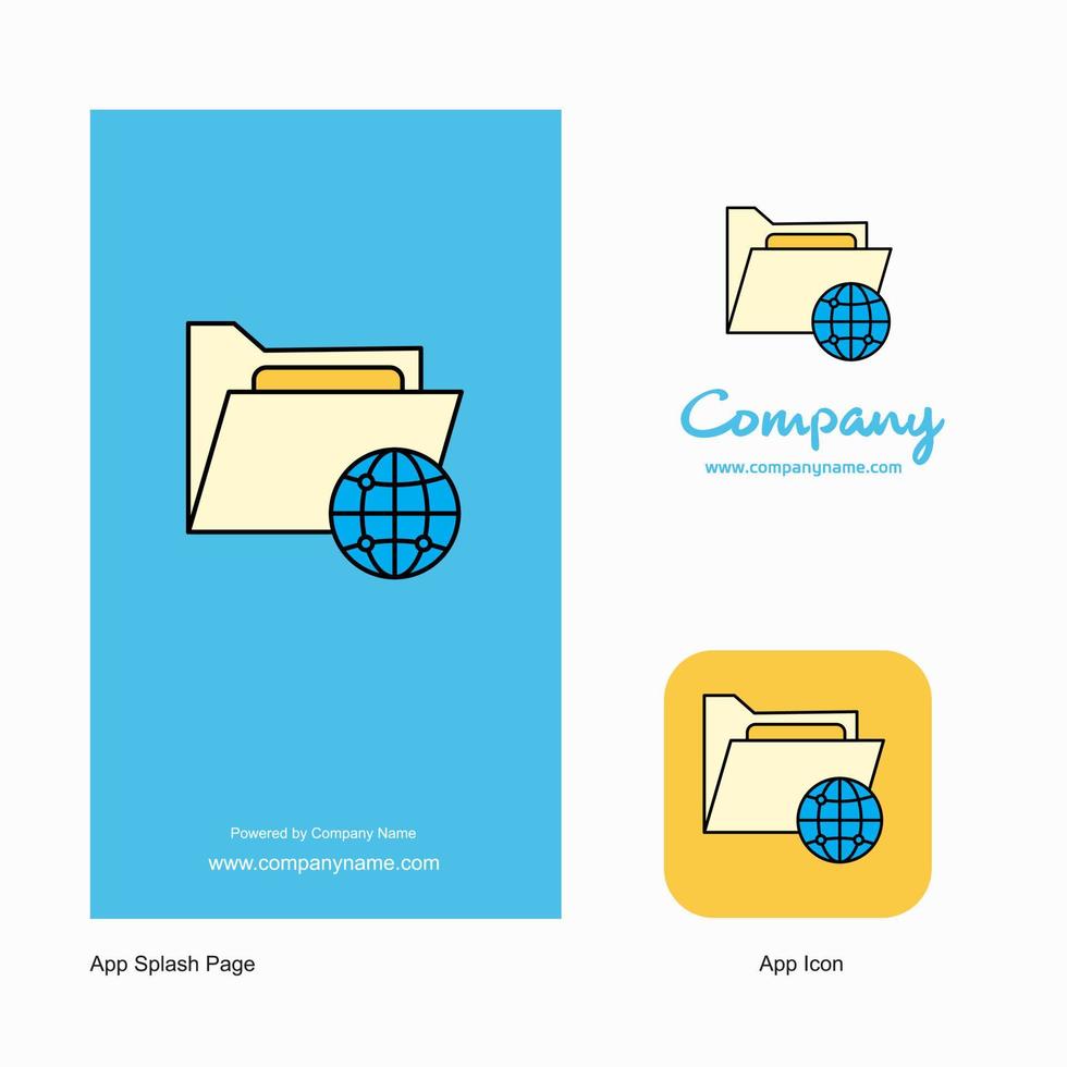 dossier partagé logo de l'entreprise icône de l'application et conception de la page de démarrage éléments de conception de l'application commerciale créative vecteur
