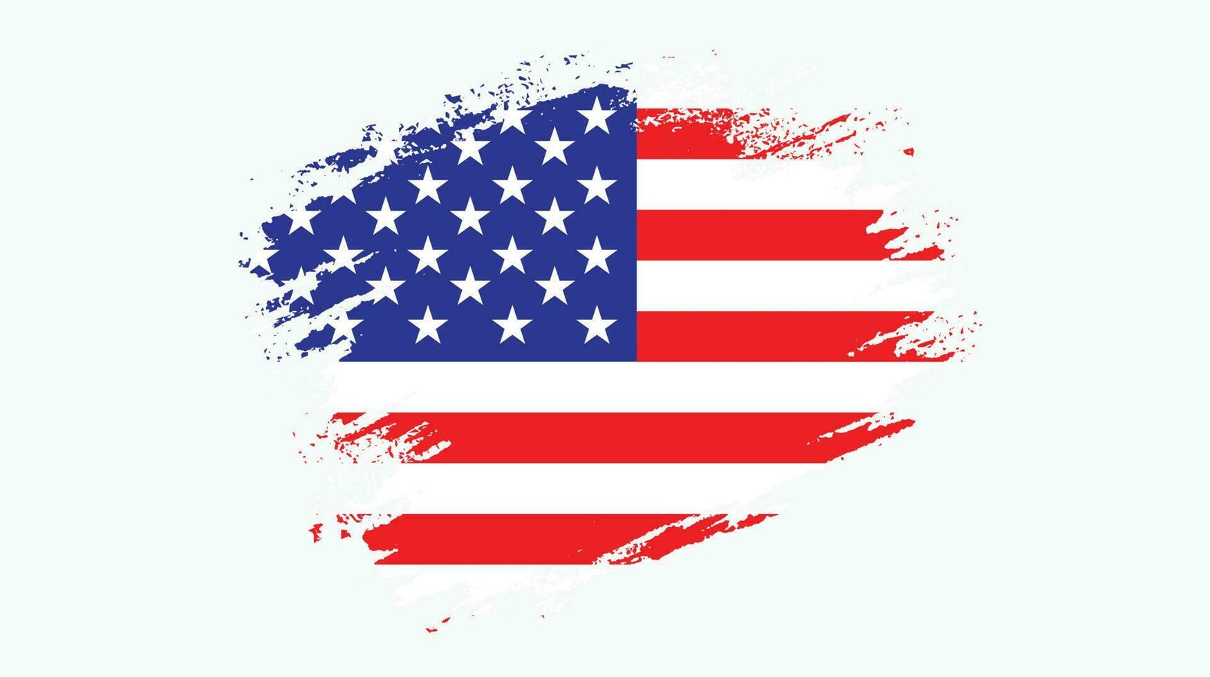 vecteur de drapeau abstrait américain de texture grunge délavé