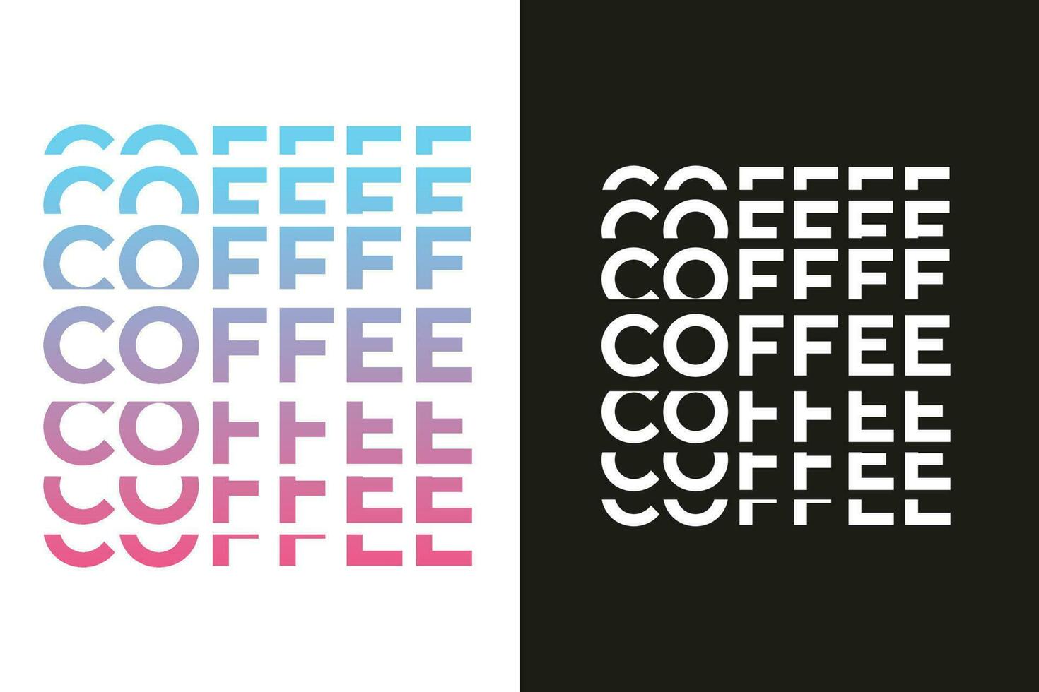 café nouvelle conception de t shirt de typographie à effet de texte dégradé simple vecteur