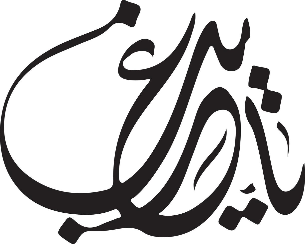 vecteur gratuit de calligraphie islamique ourdou arbi