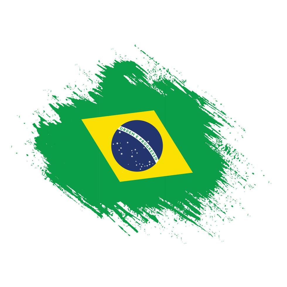 vecteur de drapeau de texture brésilienne professionnelle