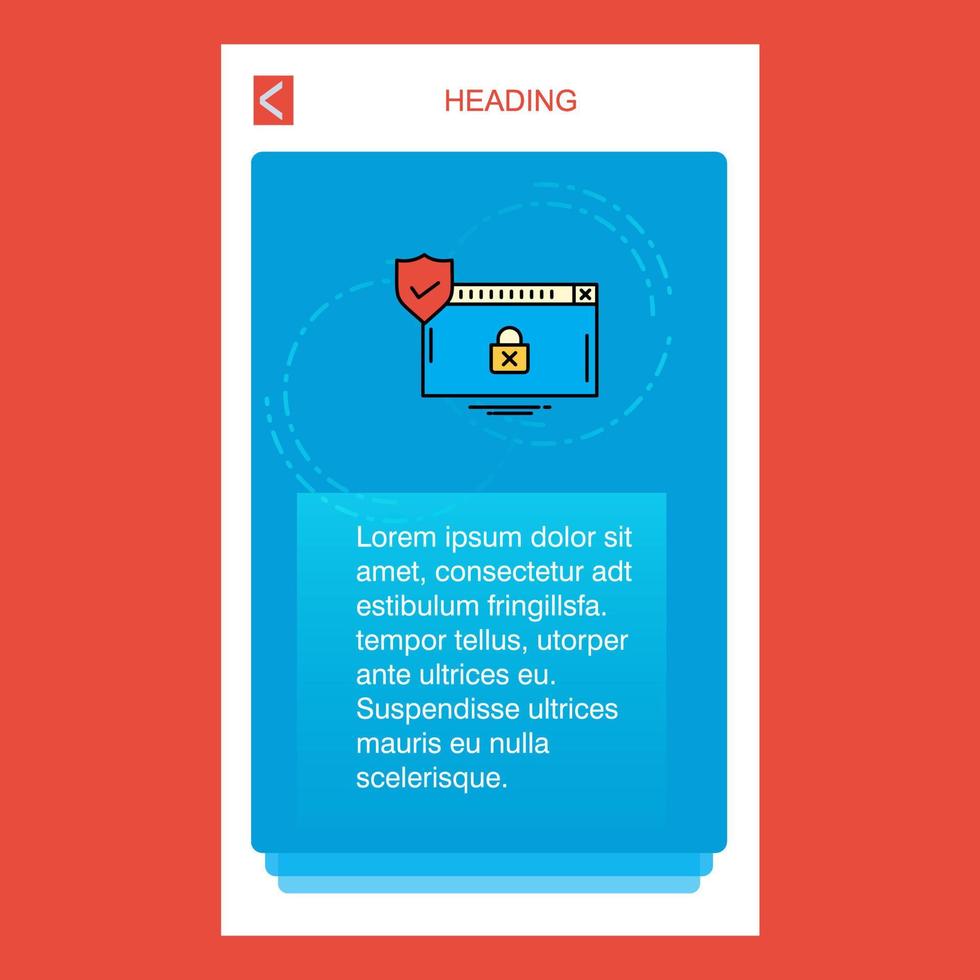 vecteur de conception de conception de bannière verticale mobile de site Web sécurisé