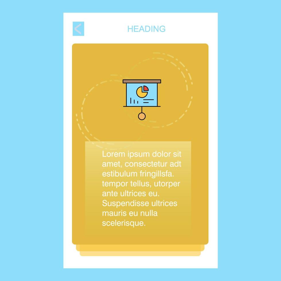 tableau de présentation conception de bannière verticale mobile vecteur de conception