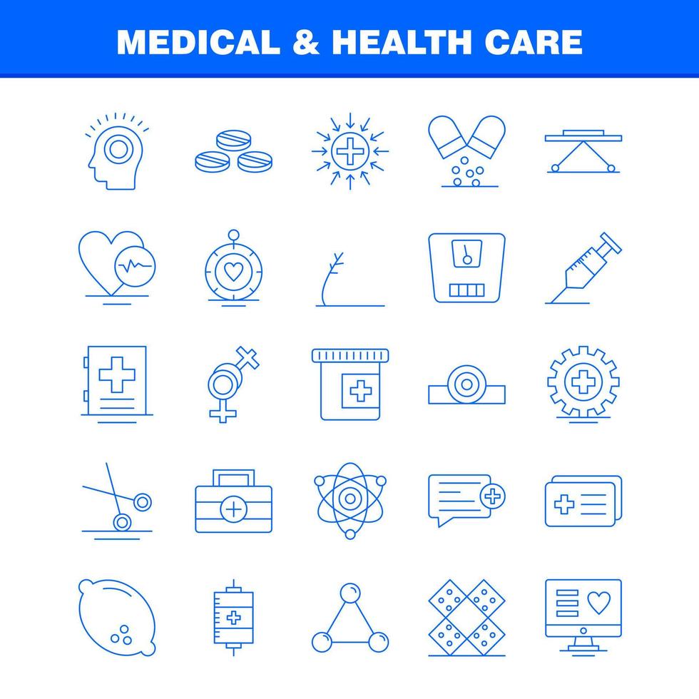 icône de ligne médicale et de soins de santé pour l'impression web et le kit uxui mobile tel que l'outil médical outil de ciseaux outils projecteur de ciseaux vecteur de pack de pictogrammes de santé