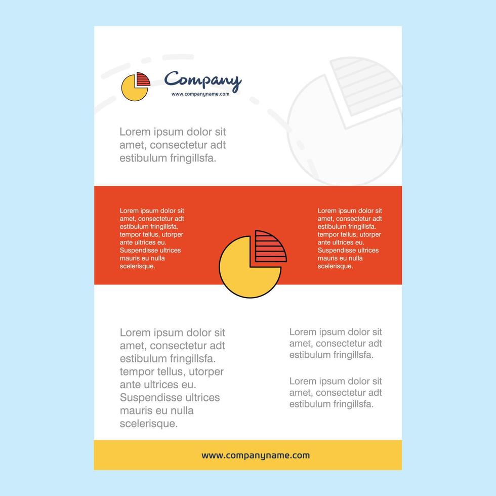 mise en page du modèle pour le profil de la société de graphique à secteurs présentations du rapport annuel dépliant brochure vecteur fond