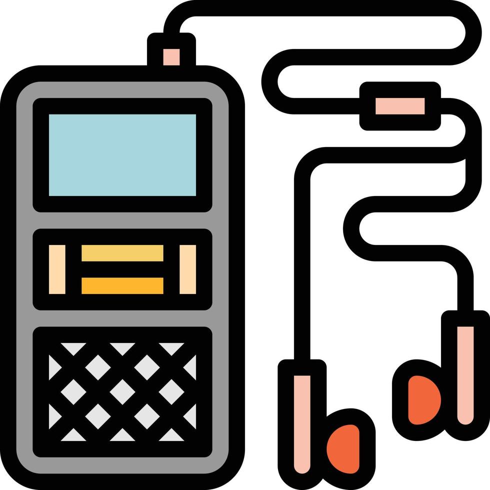 enregistreur audio microphone appareil nouvelles multimédia - icône de contour rempli vecteur