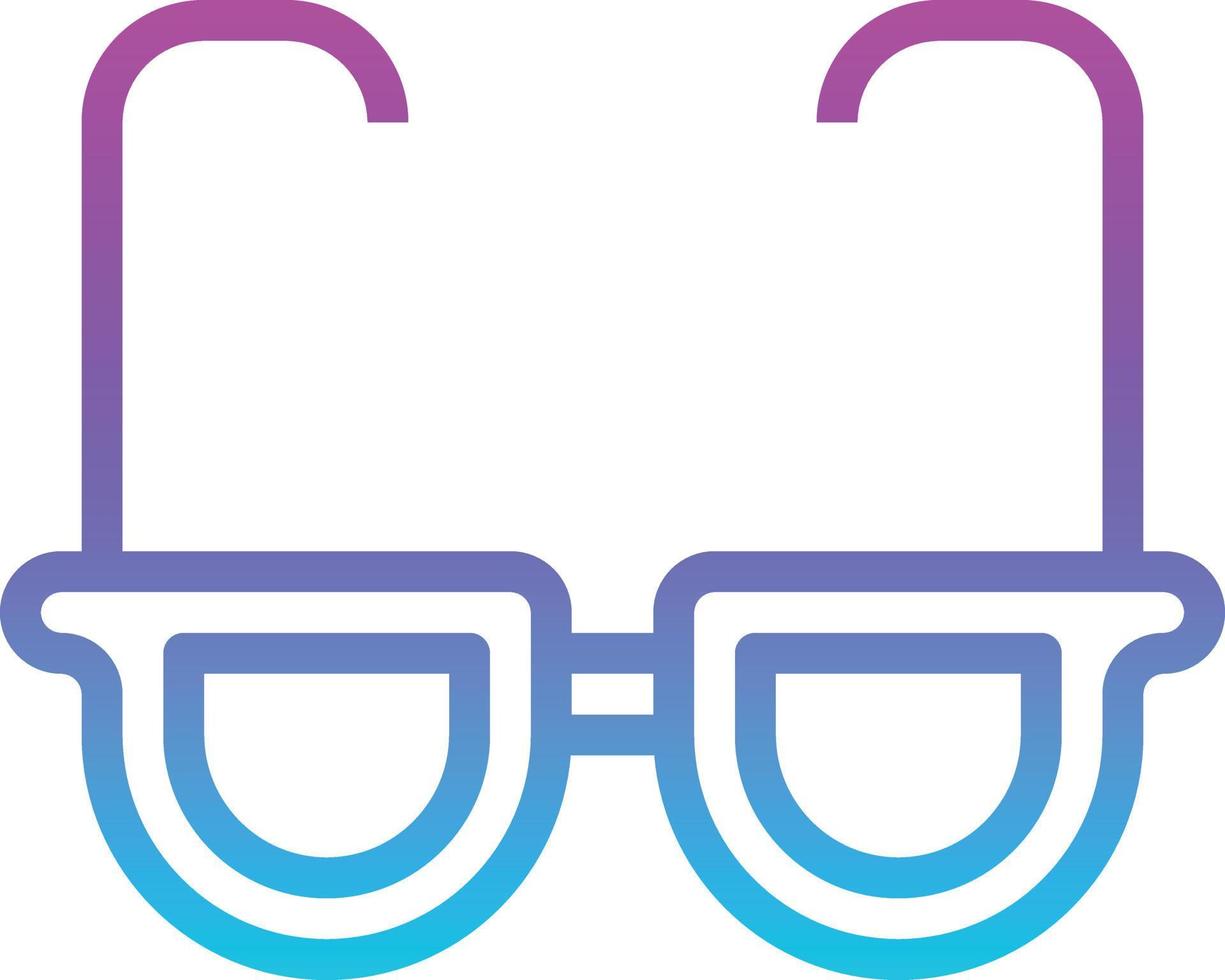 mode vision lunettes lunettes optiques lunettes de lecture divers ophtalmologie - icône dégradé vecteur