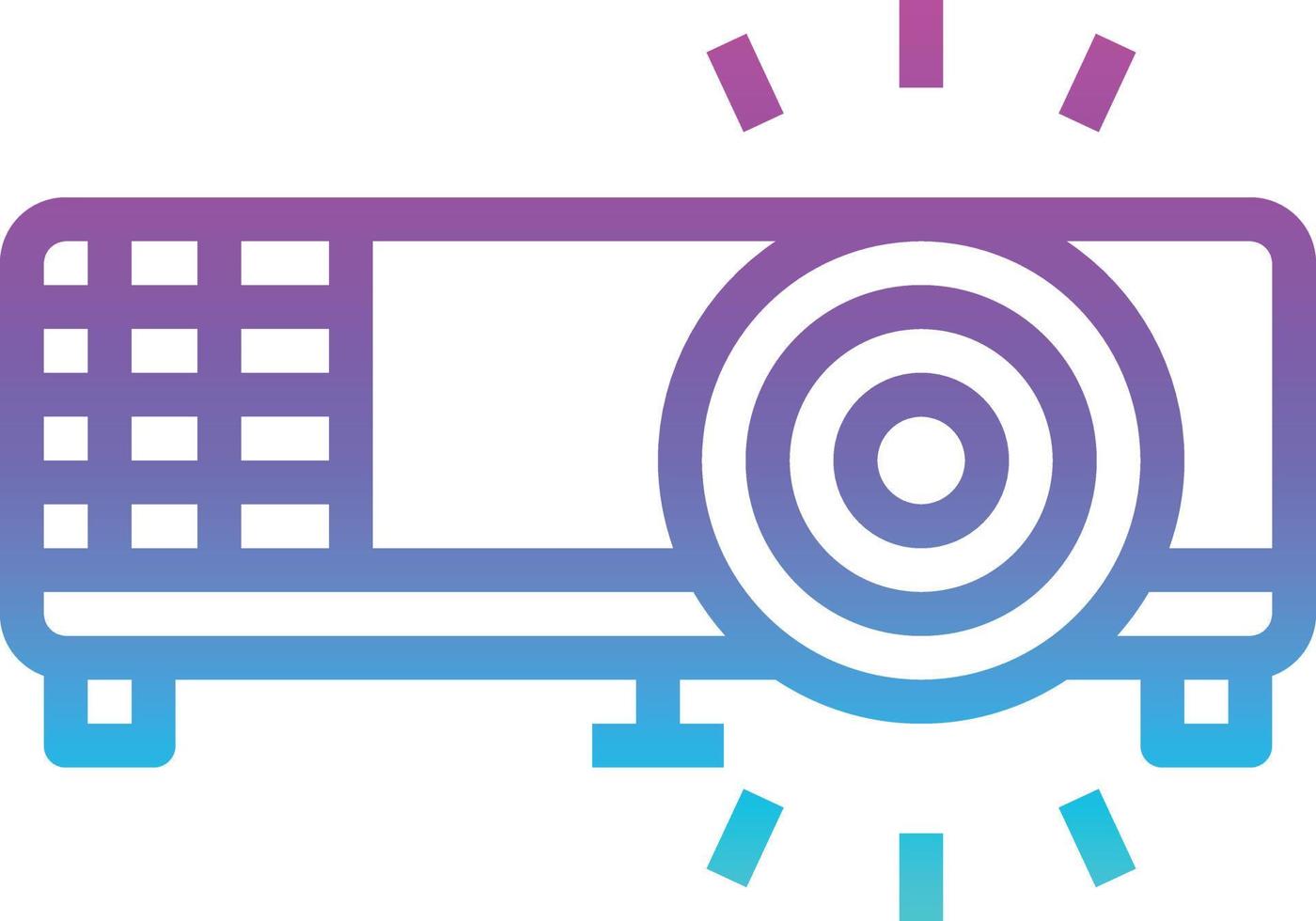 Écran de présentation du projecteur diapositive multimédia - icône dégradé vecteur